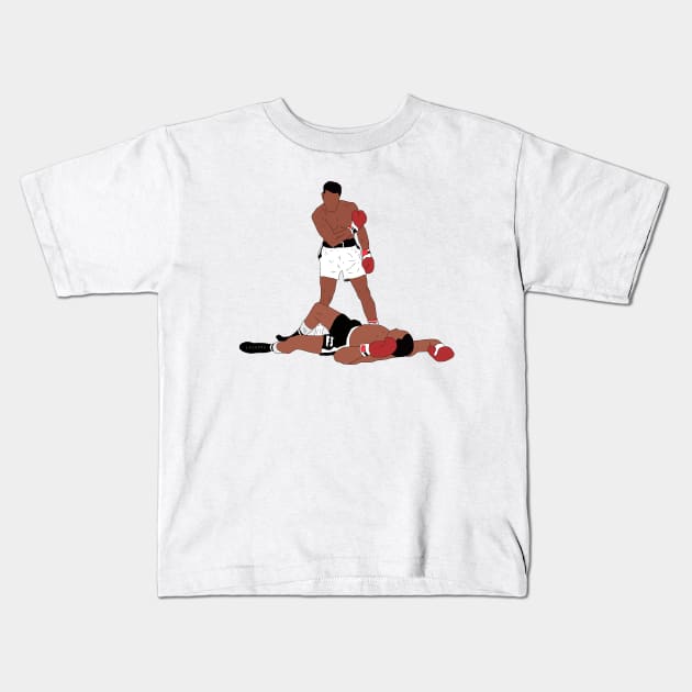 Muhammad Ali Iconic Pose Kids T-Shirt by rattraptees